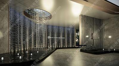 利用高差打造高调性现代山水艺术-2022最新-仁恒某**高端地产项目大区景观SU模型