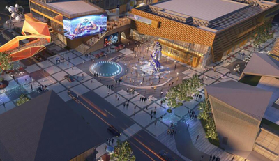 传统尺度与当代美学融合-主题性游逛式商业综合体-最新-某动漫城景观深化设计方案+全套施工图