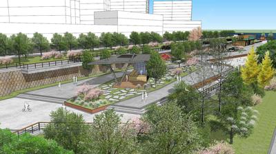 S-08-L-005某滨水公园景观设计SU精细模型