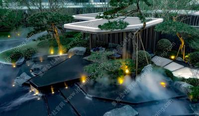 ID:0S-05-L-130东方诗意山水雅苑-皇家园林生活场景-东原top系豪宅项目展示区景观SU模型+实景图