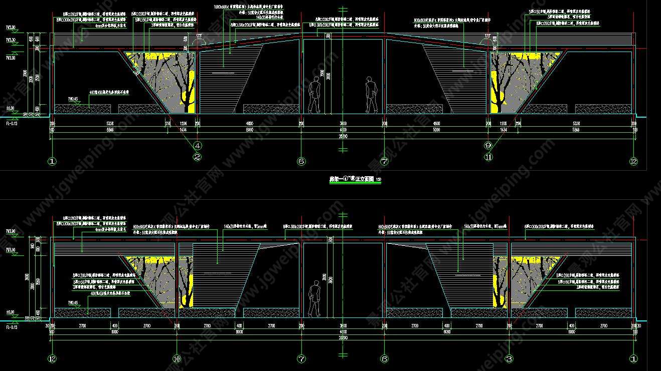 G-002-L-075顶级异形创意-十个现代景观异形亭-廊架施工图