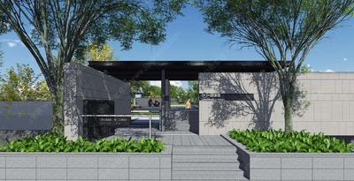 入口及游泳池中心活动区经典参考-某地产集团景观标准化成果