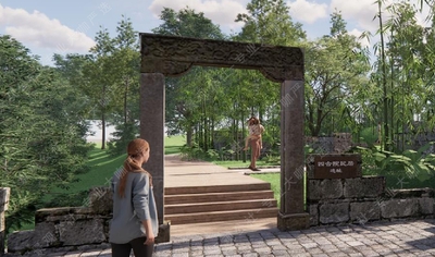 24最新-老青石-茅草屋-四合院民居遗址-古井遗址-某古城遗址旅游项目景观全套施工图