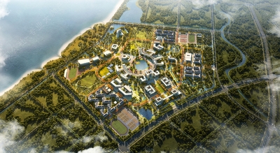 借鉴清华校园著名景点-“水木清华”等著名校园景观设计-创建诗意自然的大学校园景观-某高等院校新校区景观总体设计及CAD扩初设计