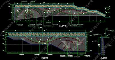 2023最新-大型玻璃砖艺术景墙-空中栈道+电梯观光塔-凤凰主题艺术组合景墙-某城市更新项目环境景观工程全套施工图