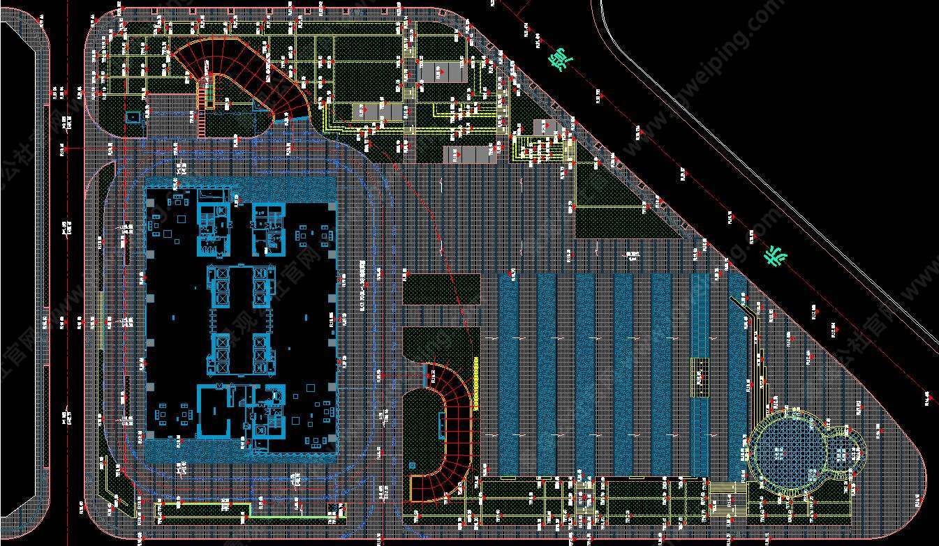 G-009-L-084现代风格设计-深圳某国际物流大厦景观设计全套施工图