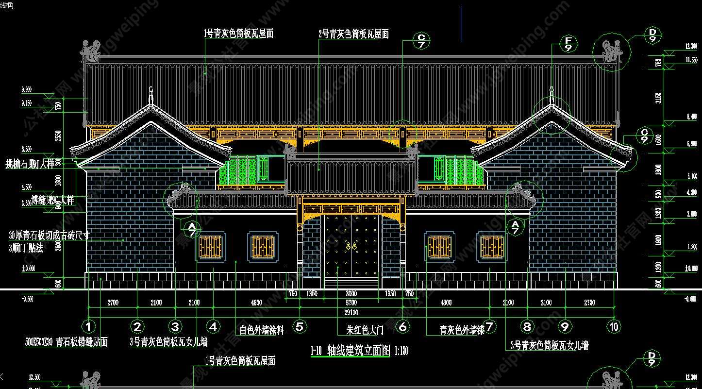 G-002-L-074顶级中式园林景观建筑小品施工图