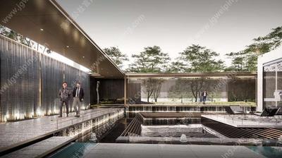 灵动水景引爆神色空间-现代创意匠造经典品质-某高端地产项目展示区SU精细模型