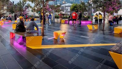 幻彩玻璃廊架-智慧设施-幻彩不锈钢-蜂窝廊架-网红折线座凳-创意构思-前卫景观艺术-某市公园城市计划-示范街区景观全套施工图