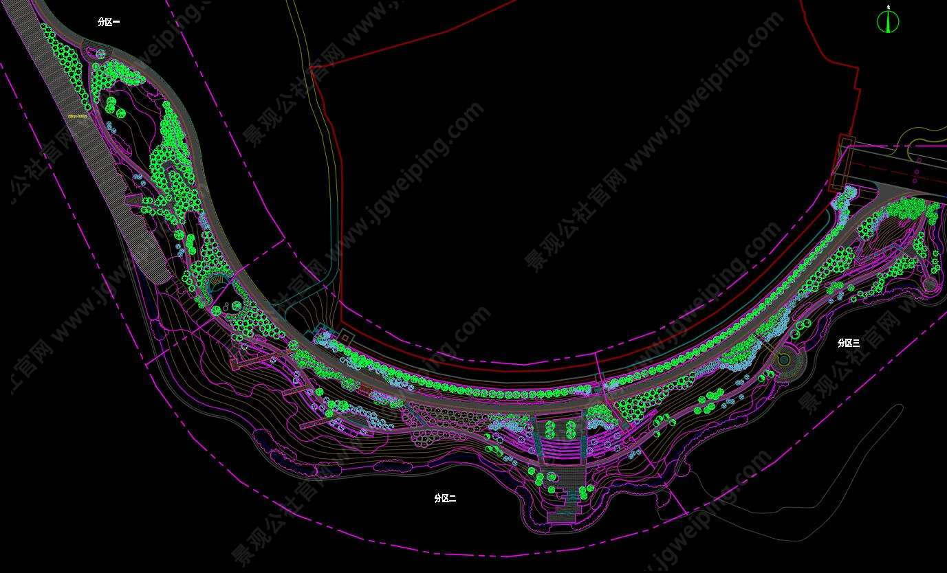 滨水挑台-湿地栈道-螺旋观光塔楼-滨水风光带项目景观方案+SU模型+全套施工图