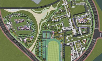 现代风格-以树的成长为灵感-某小学景观设计方案