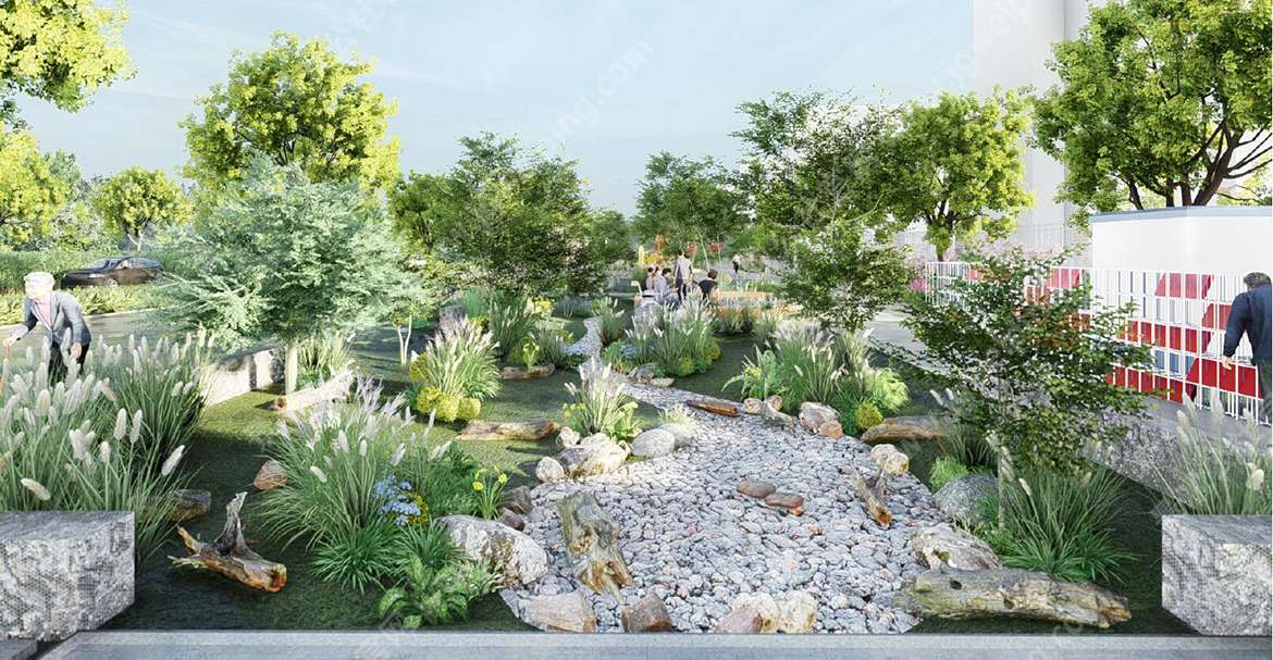同济院设计-老幼共享-智慧健康-愈疗调和-生境花园-2022最新-上海顶级线性口袋公园设计方案
