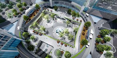 超越无界想象-探索无边未来-宇宙星空元素主题景观-某高端企业区域总部景观设计方案