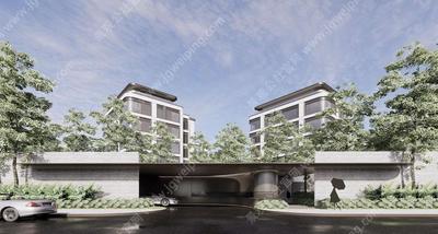 朗道设计-大写意寻踪心里归宿-极简风书写高雅轻奢-某高端地产项目展示区景观方案