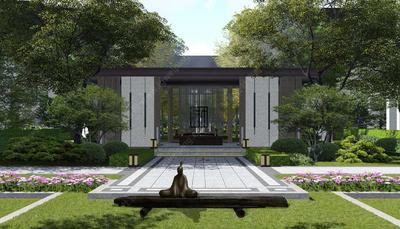 G-001-L-018经典新中式特色廊架-弄琴台-景观小品施工图