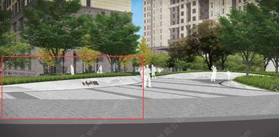 G-003-L-055创意弧线-商业街入口-铜色LOGO-节点小场景施工图