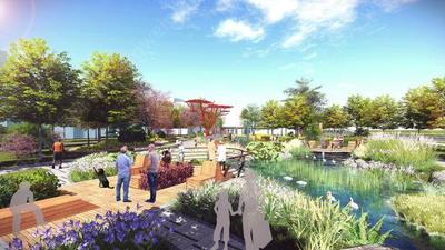 S-04-L-001优美流线-时尚创意-童趣天地-2个街头小游园景观SU精品模型