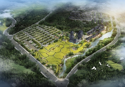 呈现自然野趣的大地景观-构建回归田园的生活方式-稻田-农田乐园-菜园-集市-农业田园旅游项目游客中心商业文化区景观方案
