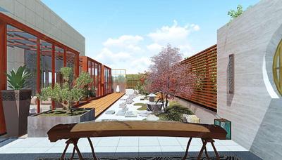 S-10-Z-023日式屋顶花园超精SU模型+景观常用廊架SU