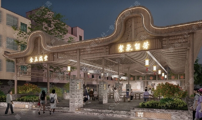 特色乡村会客厅-龙舟竞廊架装饰-乡村风格迎客门-垃圾房-美丽乡村项目景观全套施工图