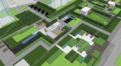 JTL设计-新加坡风格森系豪宅项目大区景观SU模型-极简创新经典设计-现代森系清新脱俗