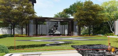 G-003-L-045曲水流觞-中庭曲水图案铺装平面-节点小场景施工图