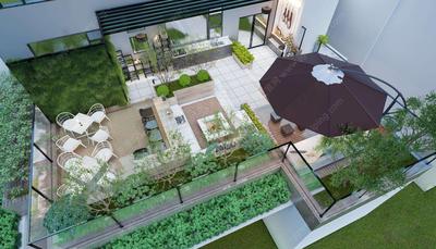 浓厚的生活气息-完美的空间布局-某经典私家庭院景观SU精细模型