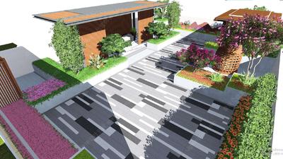 W-08-L-002某高端屋顶花园景观设计三套方案+最终方案CAD图