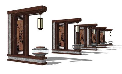 S-01-Z-102中式风格唐风设计-照明系统小品100例+指示系统小品100例+唐风系列小品25例