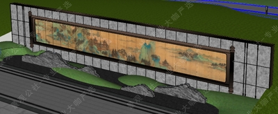 取文字形态创意曲水流觞-融禅意文化打造东方人居-某高端地产项目大区+幼儿园景观全套施工图