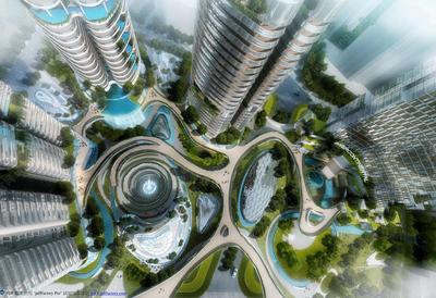 W-10-L-035成都某地块-城市新地标概念方案-六家设计院竞标方案文本