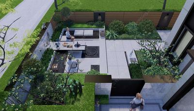 顶豪私人PARTY-趣味儿童乐园-经典的私家庭院景观SU精细模型