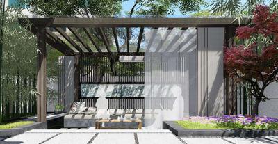 G-002-L-037中式庭院样板房廊架-轻纱古画-木质格栅-景观建筑小品施工图