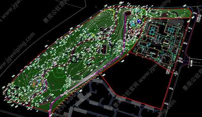 最新-经典流线-冲孔钢板圆环+logo的护坡设计-地磁场-星空探索的主题乐园-某现代风格城市公园景观施工图+海绵专项