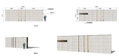 G-002-L-051南区入口景墙-不锈钢镀铜色LOGO-景观建筑小品施工图