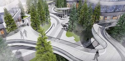 推荐-无边界未来系森氧景观-高科技梯田风艺术流线-某市最新科技城景观设计方案