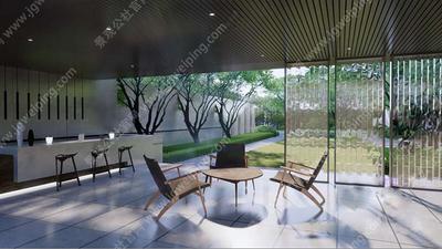 山林童声引人入园-极简诗意尽显品质-某高端地产项目展示区景观SU模型