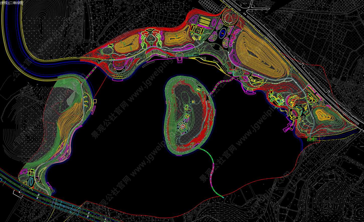 大湾区环湖公园-智慧型生态绿芯-某国家级新区环湖公园景观全套施工图
